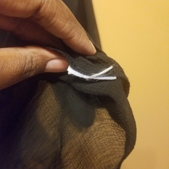 Urban Outfitters | Women's Pin & Needles Black Sheer Blouse (Size Large) - Picture 5 of 8